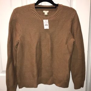 J. Crew cotton camel sweater